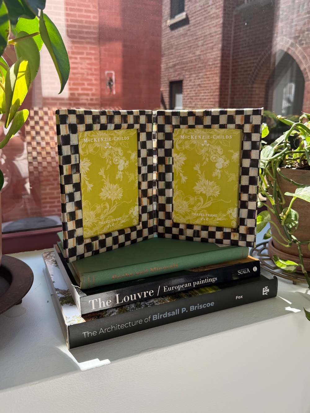 Mackenzie Childs Fabric Travel Frame in Courtly Check